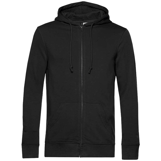 Sweat capuche zippé organique avant black