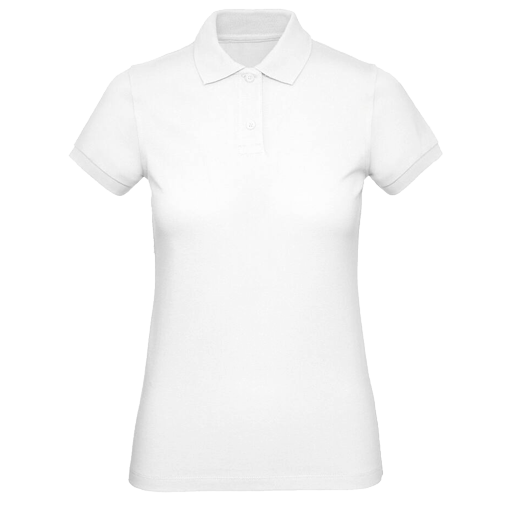 Polo bio femme white